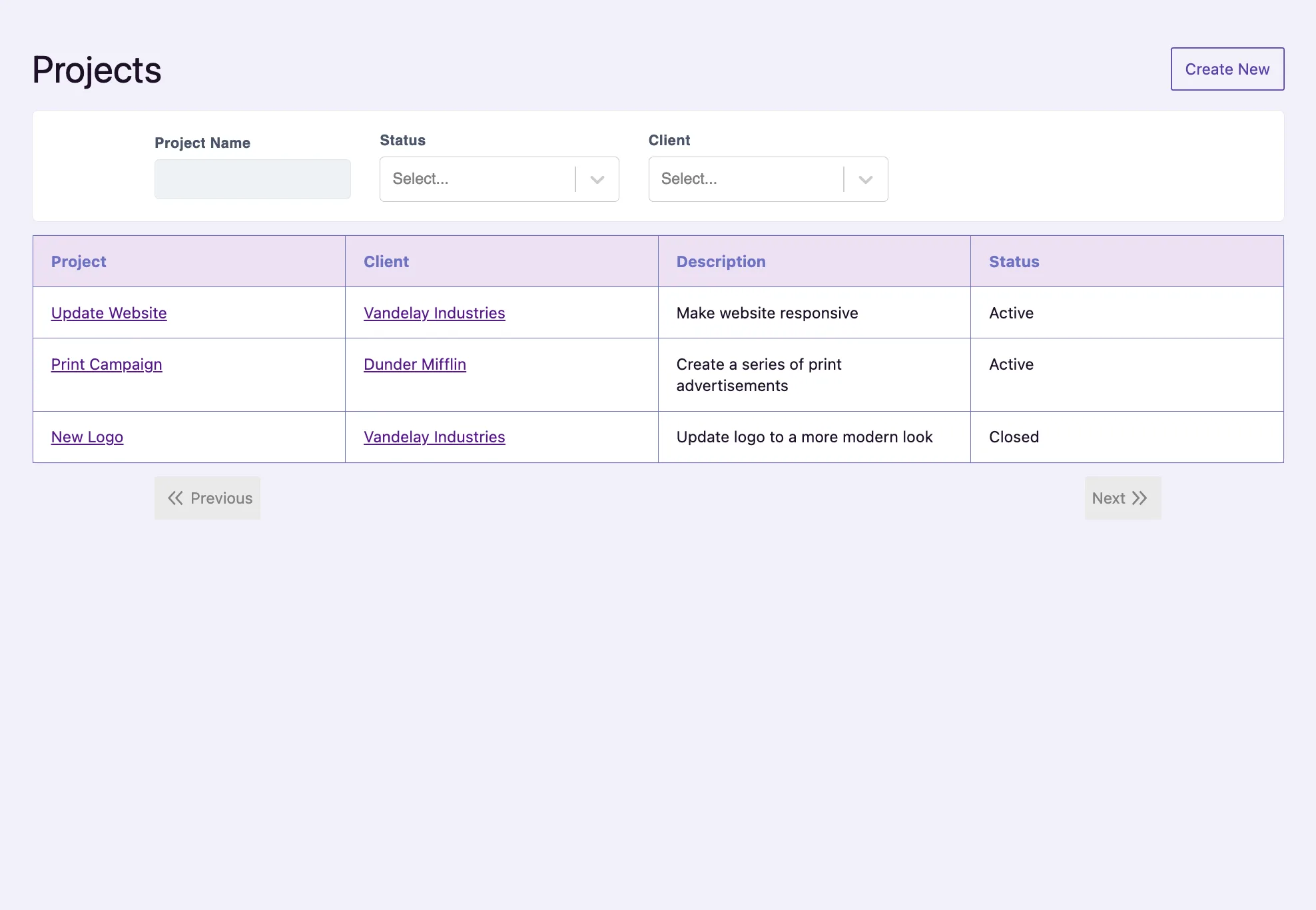Project Management Application - Engine Awesome Templates