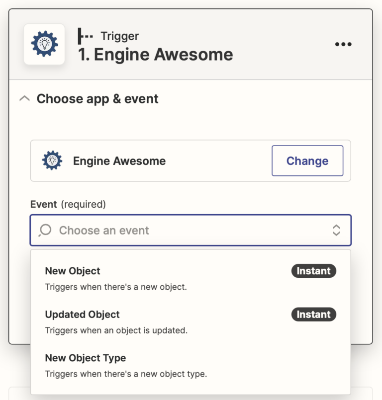 Engine Awesome Zapier Triggers