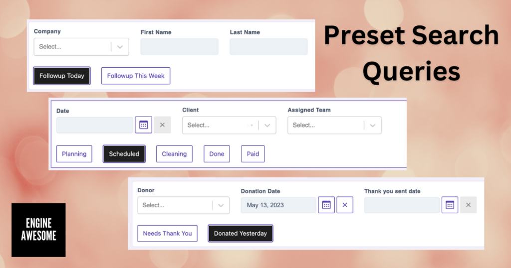 Preset Search Queries